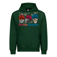 Forest Green tis the season skull winter Urban Hoodie - FaDigitalArtStudio