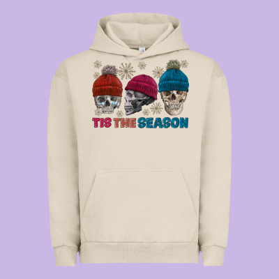 Tis The Season Skull Winter Urban Hoodie Designed By Fadigitalartstudio