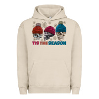 Pigment French Oak tis the season skull winter Urban Hoodie - FaDigitalArtStudio