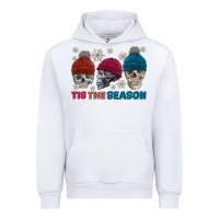 White tis the season skull winter Urban Hoodie - FaDigitalArtStudio