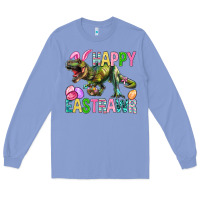Colony Blue Happy Eastrawr Easter Long Sleeve Tee - BundleAndBundleShop