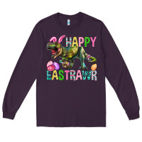 Plum Happy Eastrawr Easter Long Sleeve Tee - BundleAndBundleShop