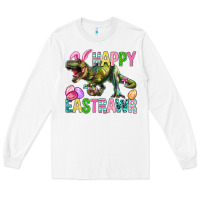 White Happy Eastrawr Easter Long Sleeve Tee - BundleAndBundleShop