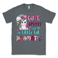 Charcoal Heather cute smart and a little bit dramatic with unicorn Classic Tee - NancyCooperArtShop