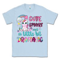 Dusty Blue cute smart and a little bit dramatic with unicorn Classic Tee - NancyCooperArtShop