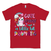 Red cute smart and a little bit dramatic with unicorn Classic Tee - NancyCooperArtShop