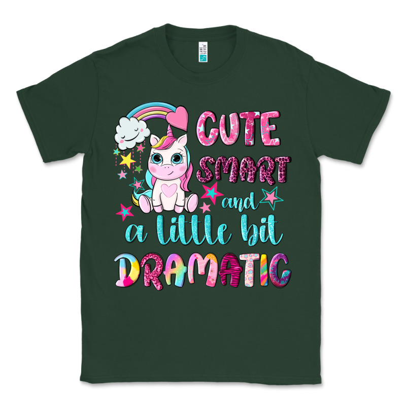Cute Smart And A Little Bit Dramatic With Unicorn Classic Tee by NancyCooperArtShop | Teevron