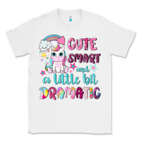 White cute smart and a little bit dramatic with unicorn Classic Tee - NancyCooperArtShop