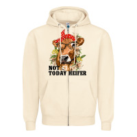 Sandshell Cute Heifer Zipper Hoodie - texasbilliewilder