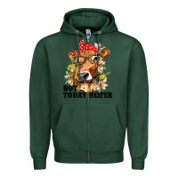 Sports Green Cute Heifer Zipper Hoodie - texasbilliewilder