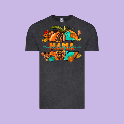 Thankful Grateful Blessed Mama Pumpkin Vintage Tee Designed By Nancycooperartshop