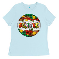 Baby Blue Christmas Believe Ladies Tee - Artiststas
