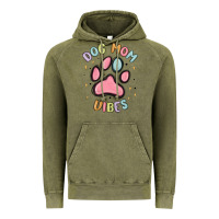 Vintage Olive dog mom vibes Vintage Hoodie - MaliasSmallBusiness