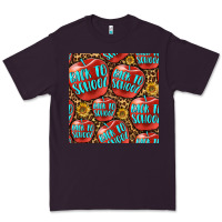 Plum back to school with apple seamless pattern Premium Tee - BundleAndBundleShop