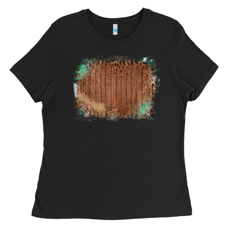 Wood Glitter Leopard Pattern Frame Ladies Tee by Bettercallsaul | Teevron