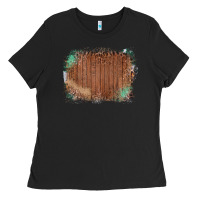 Black Wood Glitter Leopard Pattern Frame Ladies Tee - Bettercallsaul