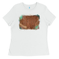 White Wood Glitter Leopard Pattern Frame Ladies Tee - Bettercallsaul