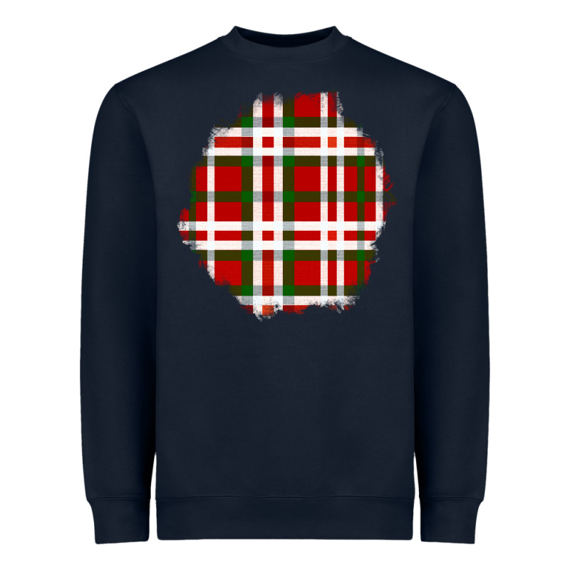 Christmas Tartan Patch Heavyweight Sweatshirt by BundleAndBundleShop | Teevron