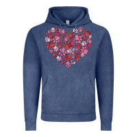 Vintage Denim dog valentine Vintage Hoodie - MaliasSmallBusiness