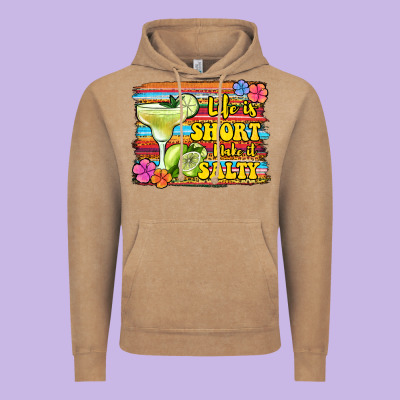 Life Is Short Make It Salty 1 Vintage Hoodie Designed By Jasminsmagicworld