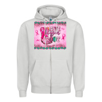 Dove Grey Give Cancer the boot Zipper Hoodie - NancyCooperArtShop