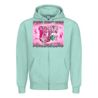 Seafoam Give Cancer the boot Zipper Hoodie - NancyCooperArtShop