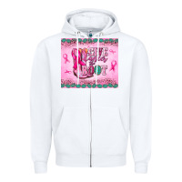 White Give Cancer the boot Zipper Hoodie - NancyCooperArtShop