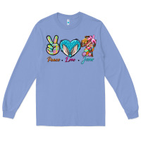Colony Blue Peace Love Easter Jesus Long Sleeve Tee - BundleAndBundleShop