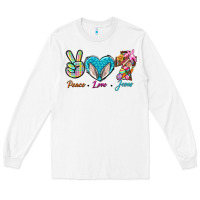 White Peace Love Easter Jesus Long Sleeve Tee - BundleAndBundleShop