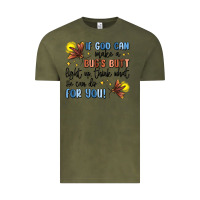 Vintage Olive if god can make a bugs butt light up Vintage Tee - MaliasSmallBusiness