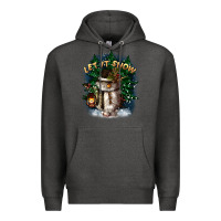 Charcoal Heather let it snow Premium Hoodie - CowGirlArtShop