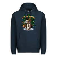 Navy let it snow Premium Hoodie - CowGirlArtShop