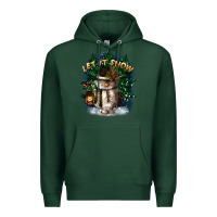 Sports Green let it snow Premium Hoodie - CowGirlArtShop