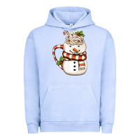 Pigment Grape Ice Christmas Snowman Coffee Cup Urban Hoodie - FaDigitalArtStudio