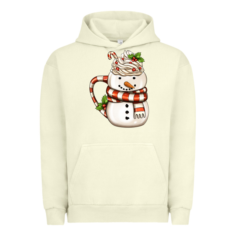 Christmas Snowman Coffee Cup Urban Hoodie by FaDigitalArtStudio | Teevron
