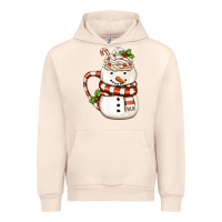Sandshell Christmas Snowman Coffee Cup Urban Hoodie - FaDigitalArtStudio