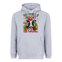 Heather Grey have yourself a little christmas cow Heavyweight Hoodie - CowGirlArtShop