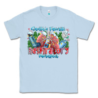 Dusty Blue santa's favorite respiratory therapist Classic Tee - CowhideDigitalArt