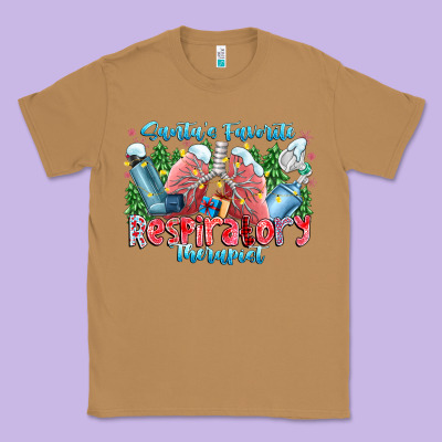 Santa's Favorite Respiratory Therapist Classic Tee Designed By Cowhidedigitalart