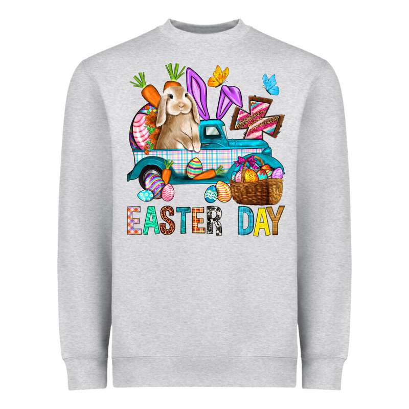 Easter Day With Truck Heavyweight Sweatshirt by BundleAndBundleShop | Teevron