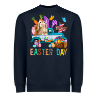 Navy Easter Day With Truck Heavyweight Sweatshirt - BundleAndBundleShop