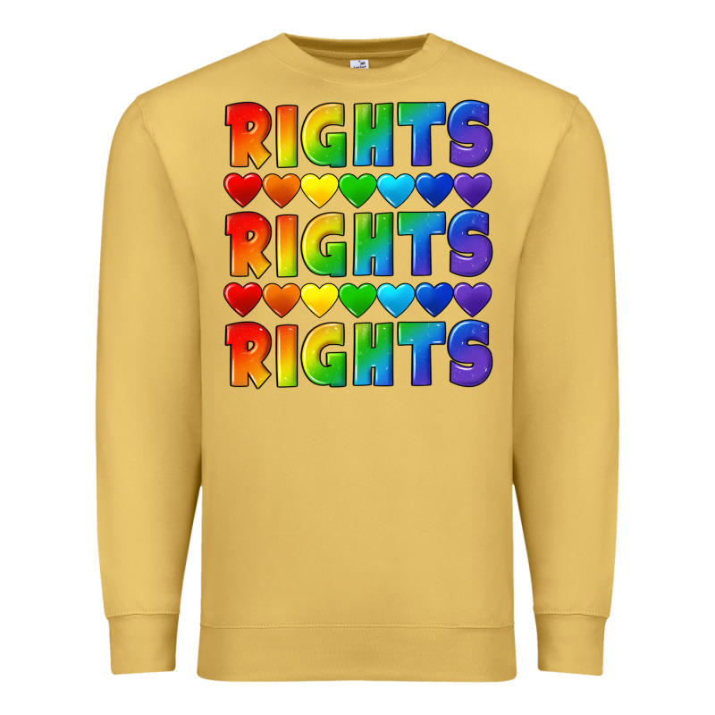 Rights Rights Rights Pride Premium Sweatshirt by CowGirlArtShop | Teevron