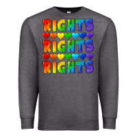 Charcoal Heather Rights rights rights pride Premium Sweatshirt - CowGirlArtShop