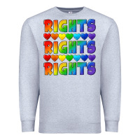 Heather Grey Rights rights rights pride Premium Sweatshirt - CowGirlArtShop