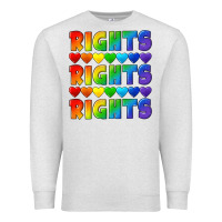 Oatmeal Heather Rights rights rights pride Premium Sweatshirt - CowGirlArtShop