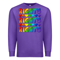 Purple Rights rights rights pride Premium Sweatshirt - CowGirlArtShop