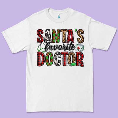 Santa's Favorite Doctor Premium Tee Designed By Jasminsmagicworld