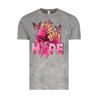 Cloud Rock Hope Breast Cancer Caucasian hand nails Vintage Tee - NancyCooperArtShop