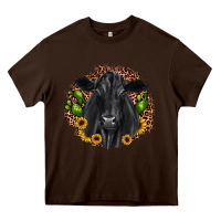 Chocolate Brown black angus cactus sunflower Heavy Core Tee - JahusDesignShop