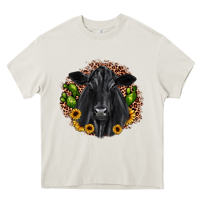 Black Angus Cactus Sunflower Heavy Core Tee by JahusDesignShop | Teevron